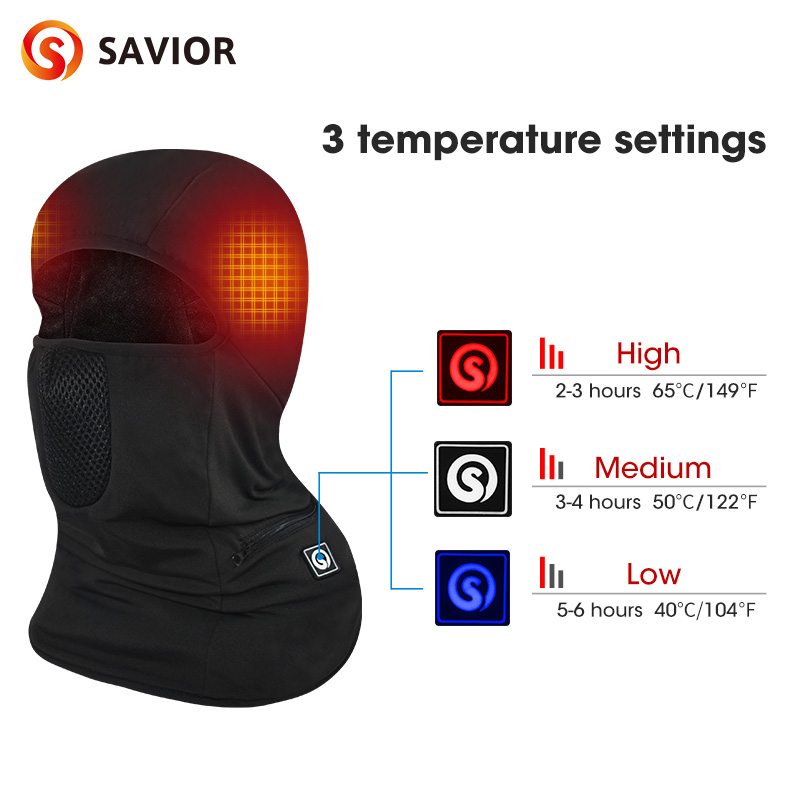 Balaclava Ski Mask - Kurtarıcı ısı ısıtma kayak maskesi ile