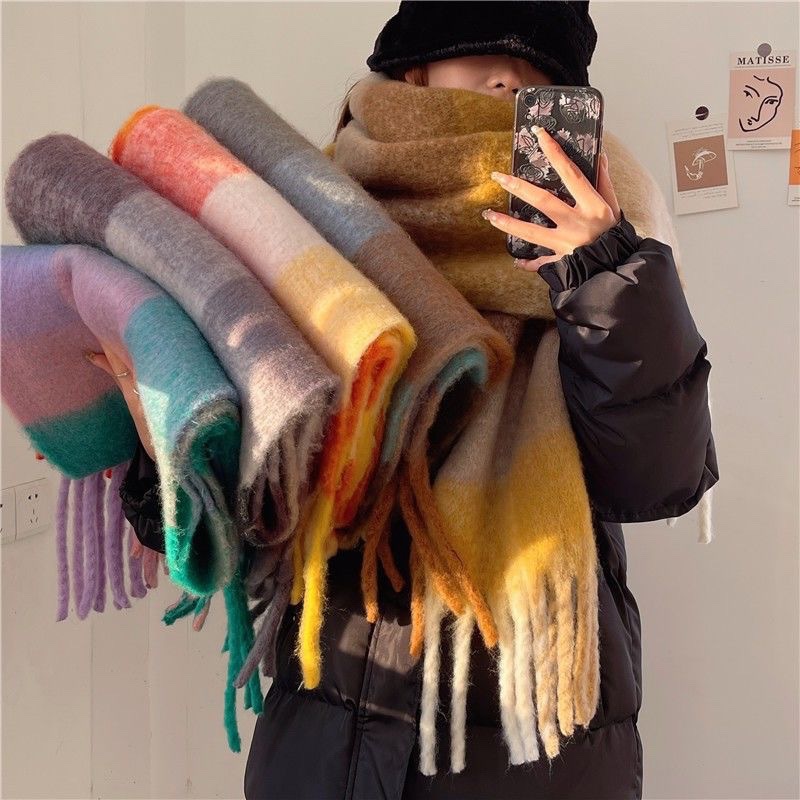 Cashmere Pashmina Wrap - 2025New Kış Kalın Sıcak Eşarp Kadın