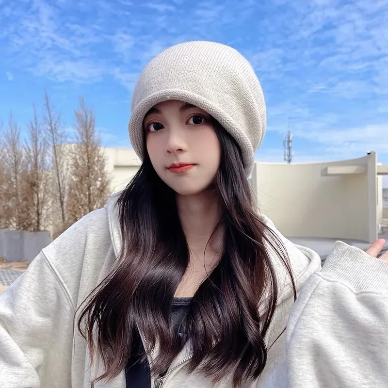 Knit Beanie Hat Warm - Örme Bone Şapkalar Kadınlar İçin Kışlık