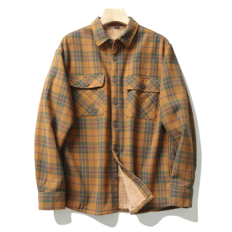 Flannel Shirt Lined - Erkek Ekose Flanel Gömlek Ceket Sonbahar