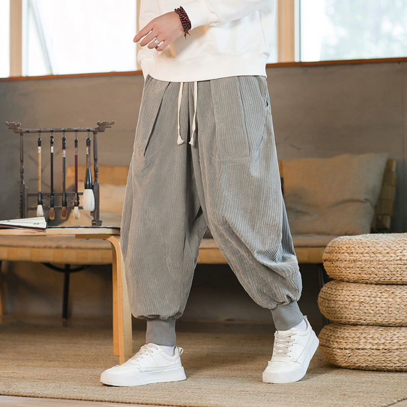 Corduroy Pant Warm - 2023 erkekler kış düz renk kadife
