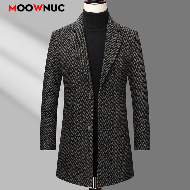 Wool Coat Peacoat - Uzun Ceket Erkekler Erkek Yün Ceket