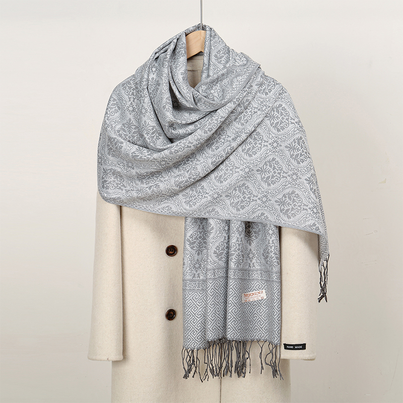 Cashmere Pashmina Wrap - 2024 Lüks Kalın Kaşmir Eşarp Kadın
