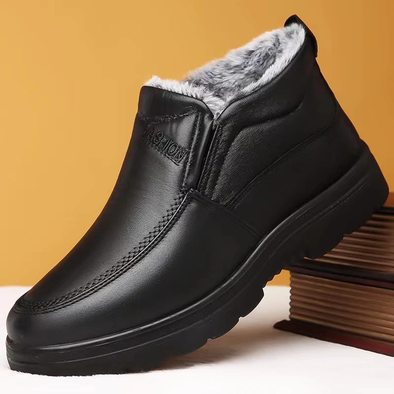 Waterproof Winter Boot - Kış erkek yarım çizmeler peluş sıcak