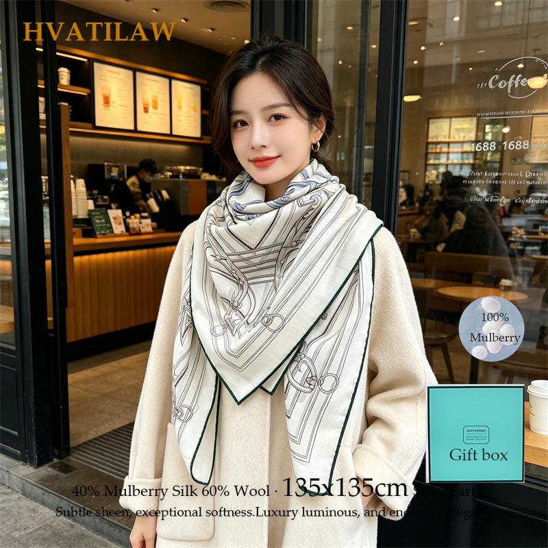%40 ipek %60 yün eşarp 135x135 - Shawl Wrap Winter incelemesi ve fiyatı