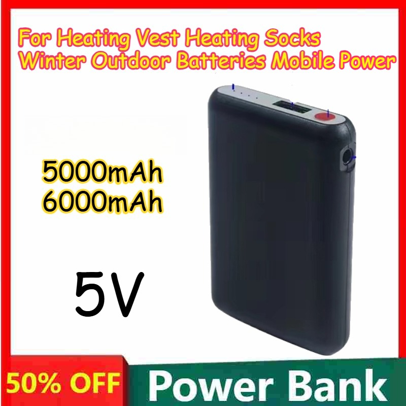 5000mAh 6000mAh 5V Şarj Edileb - Heated Vest Battery incelemesi ve fiyatı