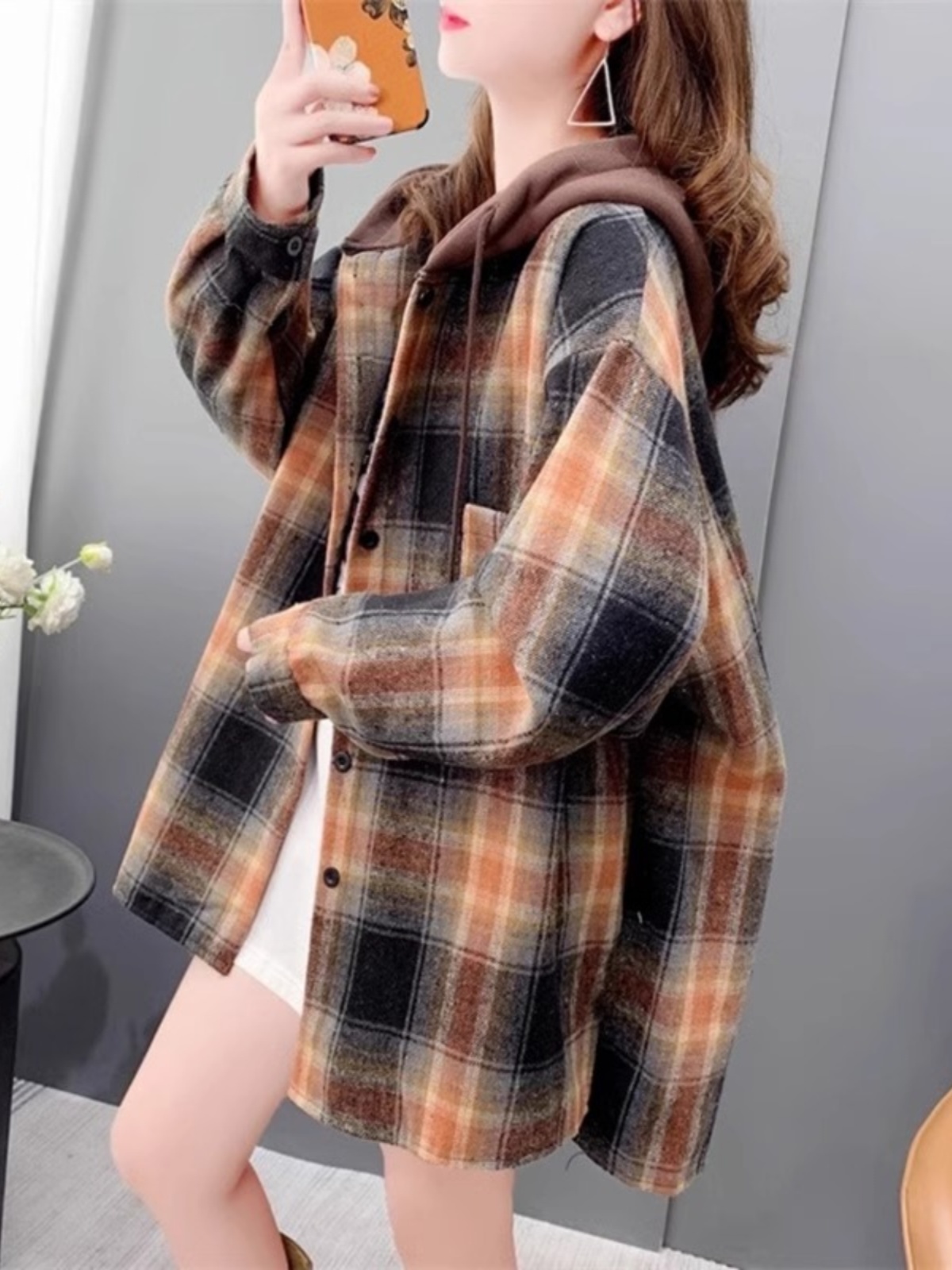 Kadın Büyük Beden Ekose Flanel - Flannel Shirt Lined incelemesi ve fiyatı