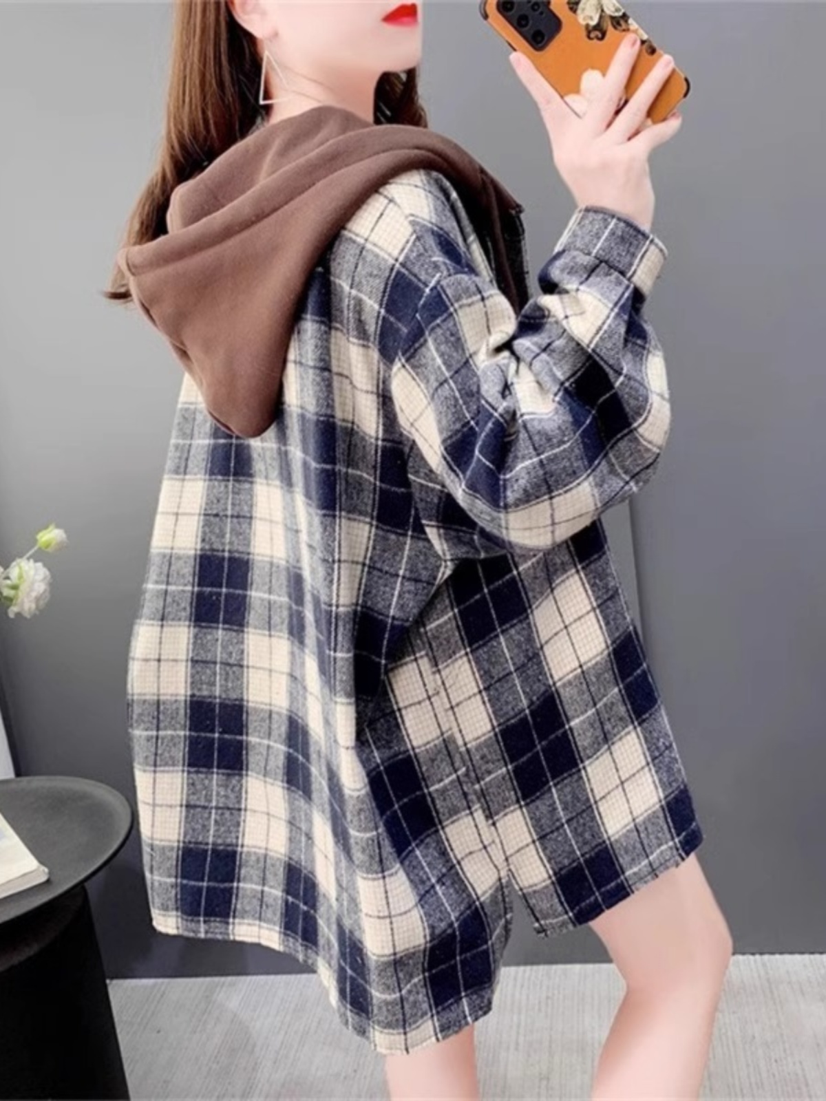 Kadın Büyük Beden Ekose Flanel - Flannel Shirt Lined incelemesi ve fiyatı