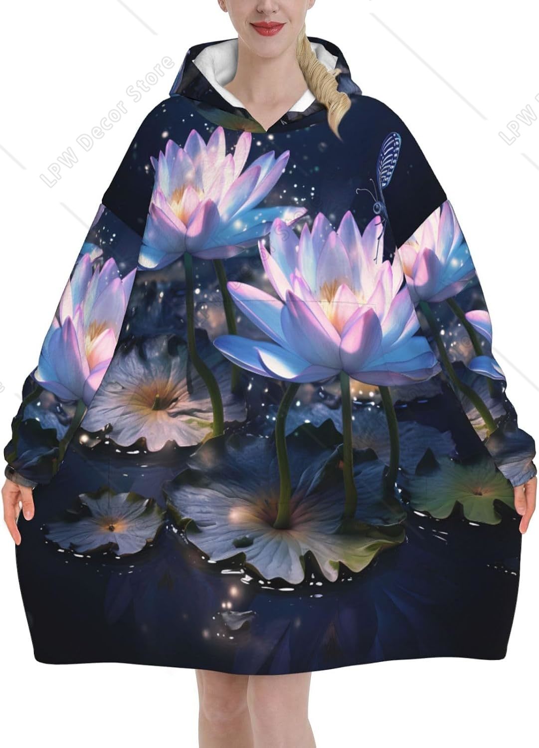 Fantazi Nil Nilüferi Giyilebil - Sherpa Hoodie Fleece incelemesi ve fiyatı