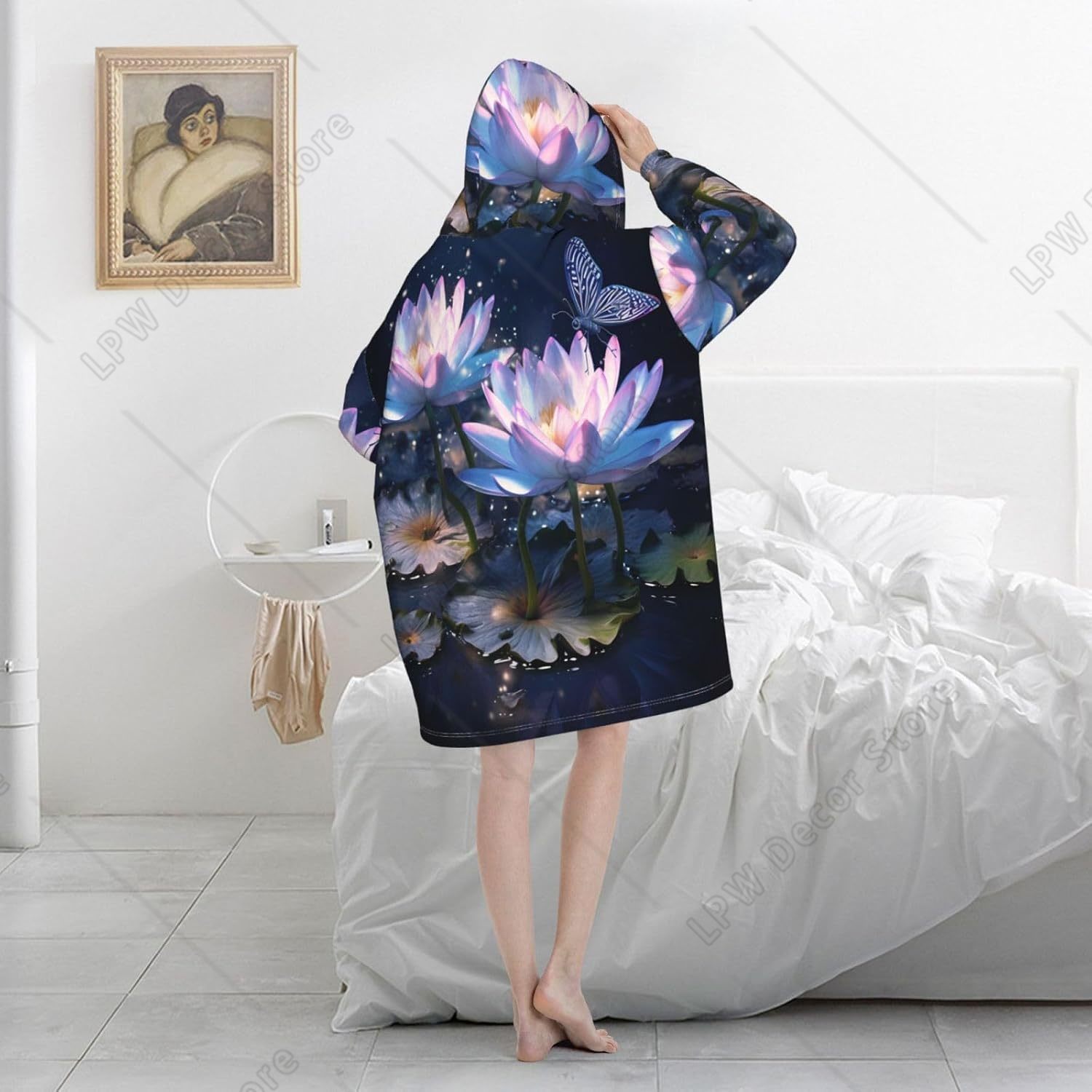 Fantazi Nil Nilüferi Giyilebil - Sherpa Hoodie Fleece incelemesi ve fiyatı