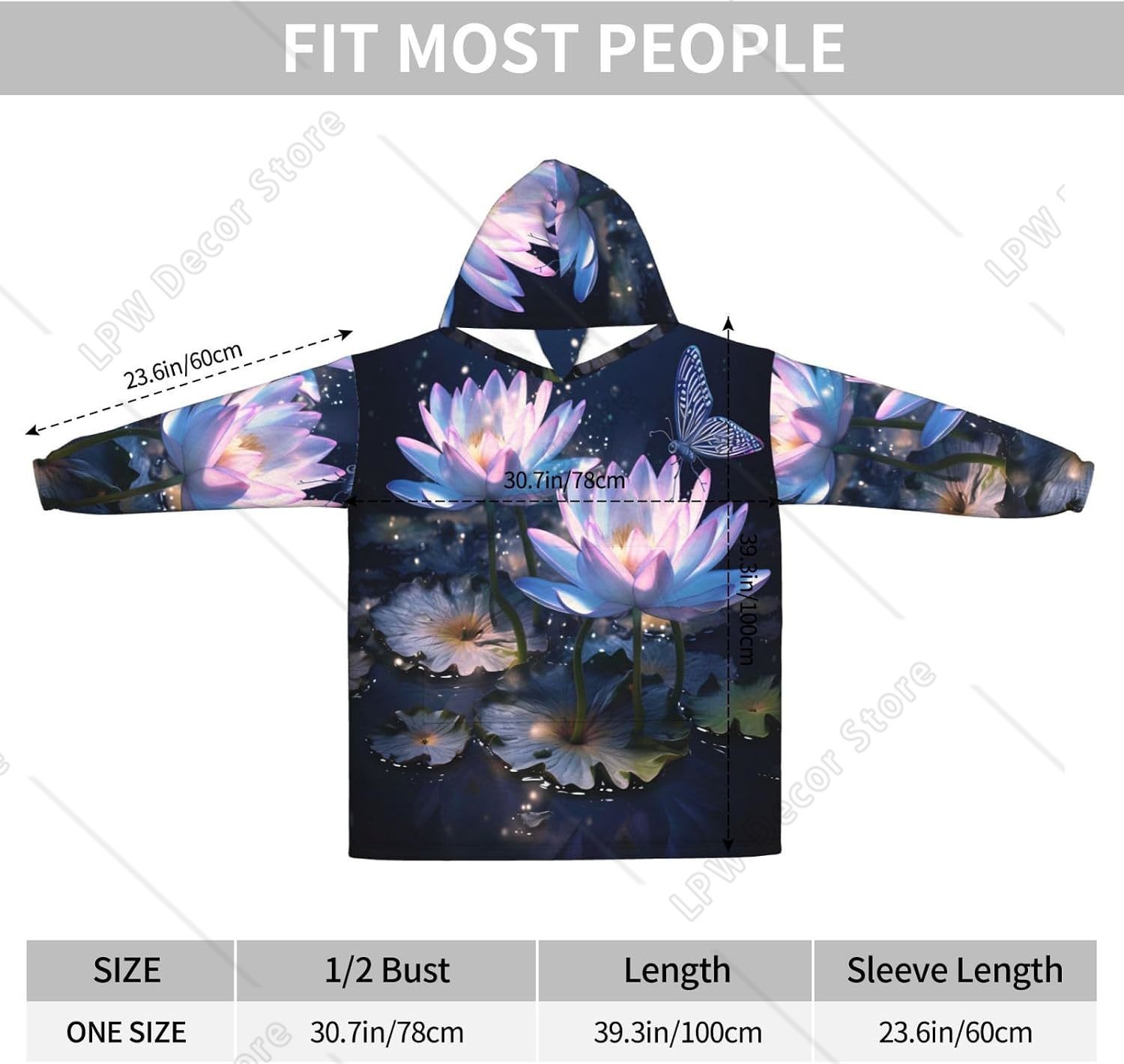 Fantazi Nil Nilüferi Giyilebil - Sherpa Hoodie Fleece incelemesi ve fiyatı