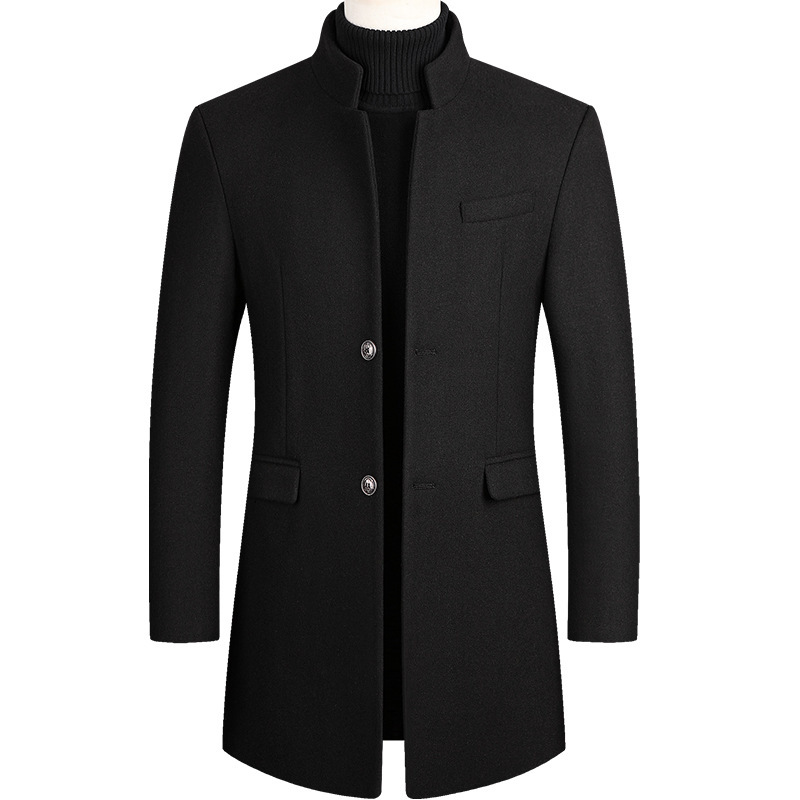 2025 Yeni Ekstra Uzun Yün Tren - Wool Coat Peacoat incelemesi ve fiyatı
