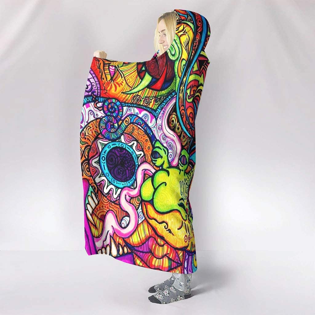Soyut Parlak Trippy Gökkuşağı  - Sherpa Hoodie Fleece incelemesi ve fiyatı