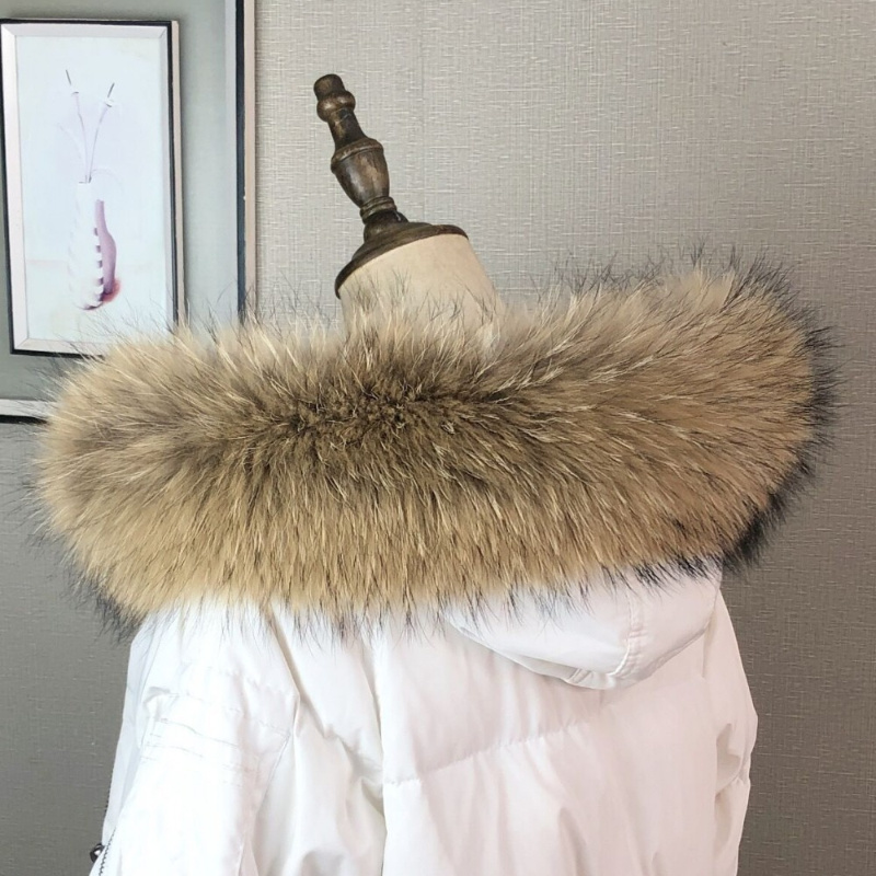 Ceket için gerçek kürk yaka Pa - Shawl Wrap Winter incelemesi ve fiyatı