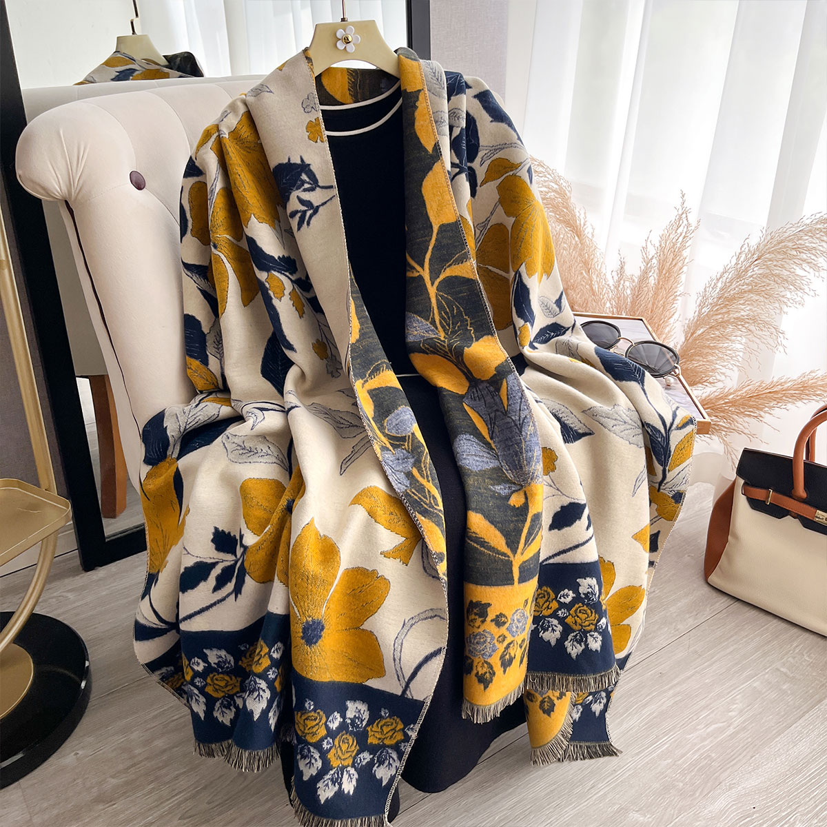 Kadınlar Kalınlaşmak Lüks Kış  - Cashmere Pashmina Wrap incelemesi ve fiyatı