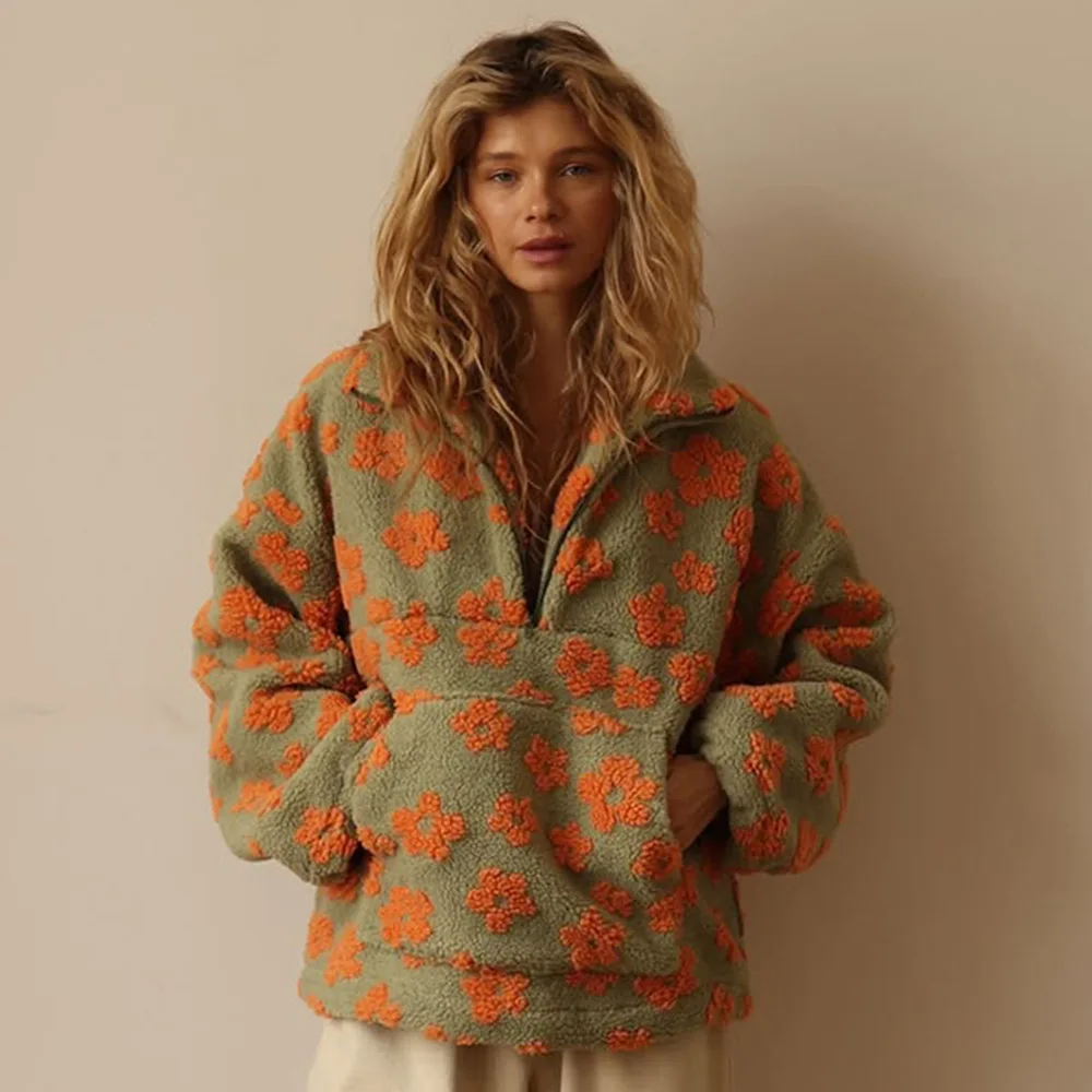 Sonbahar Kış Kadın Sherpa Çiçe - Sherpa Hoodie Fleece incelemesi ve fiyatı