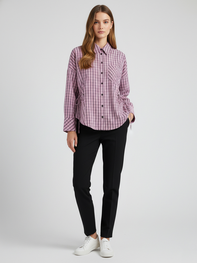 Kadın Modası Ekose Gömlek Zari - Flannel Shirt Lined incelemesi ve fiyatı