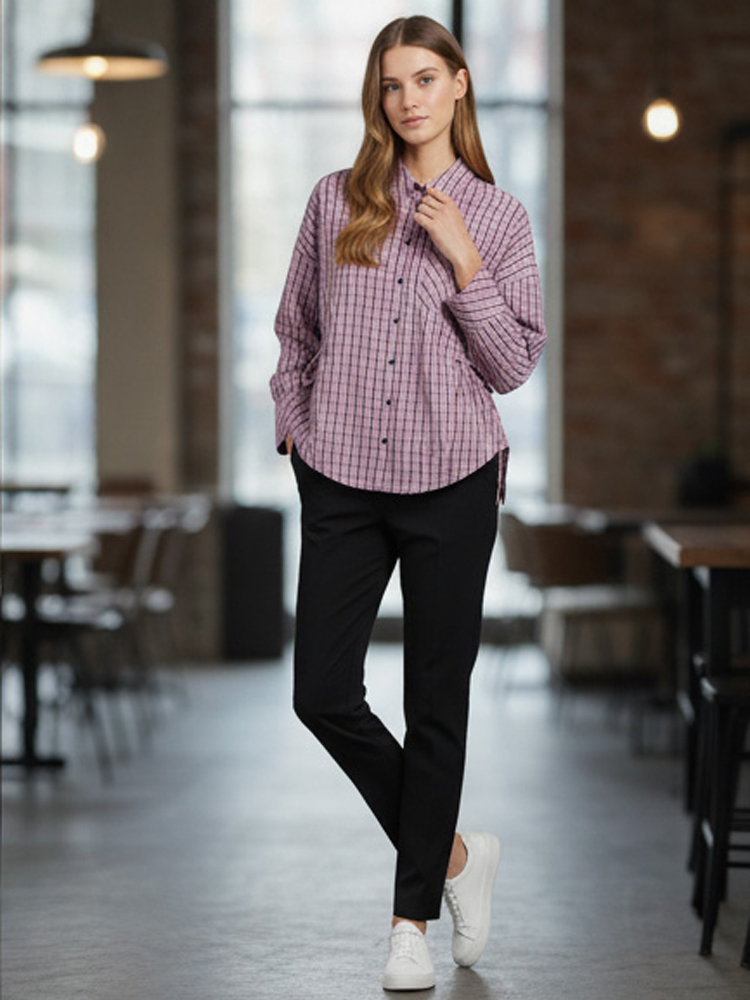 Kadın Modası Ekose Gömlek Zari - Flannel Shirt Lined incelemesi ve fiyatı