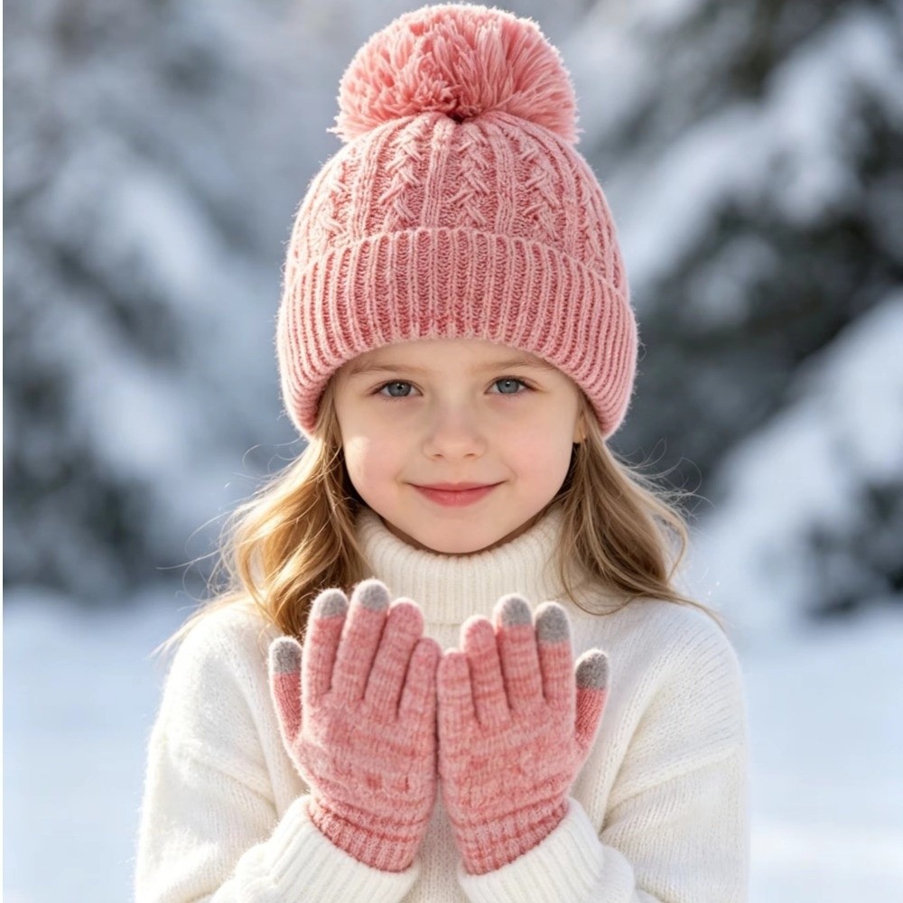 2 adet/takım moda kış çocuk şa - Touch Screen Gloves incelemesi ve fiyatı