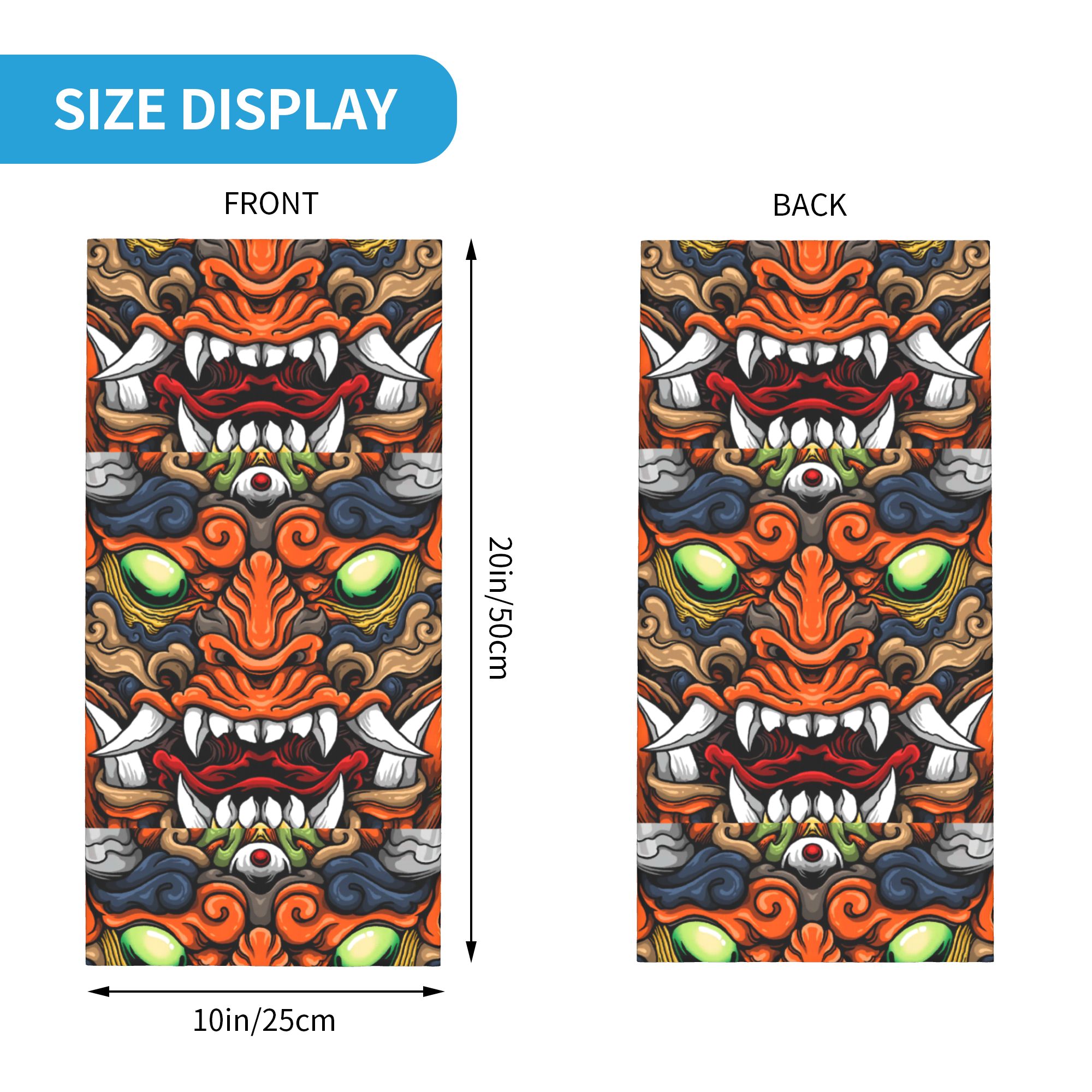 Custom Samurai Demon Oni Winte - Neck Gaiter Fleece incelemesi ve fiyatı