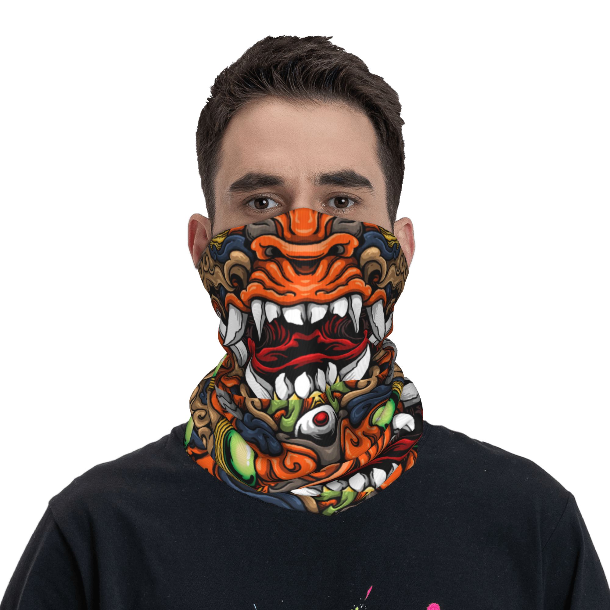 Custom Samurai Demon Oni Winte - Neck Gaiter Fleece incelemesi ve fiyatı